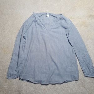 Vertical Stripped Black and White Blouse